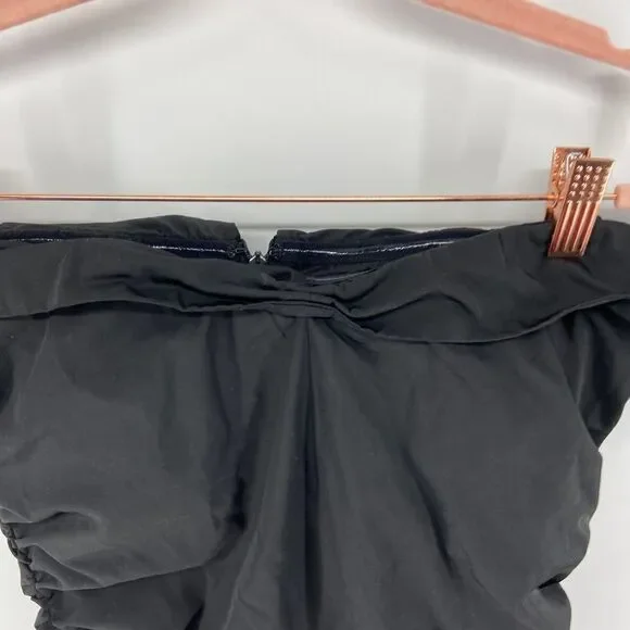 NBD hailee Womens Black New Ruched Off Shoulder Wire Structure Mini Dress Small - Picture 7 of 7